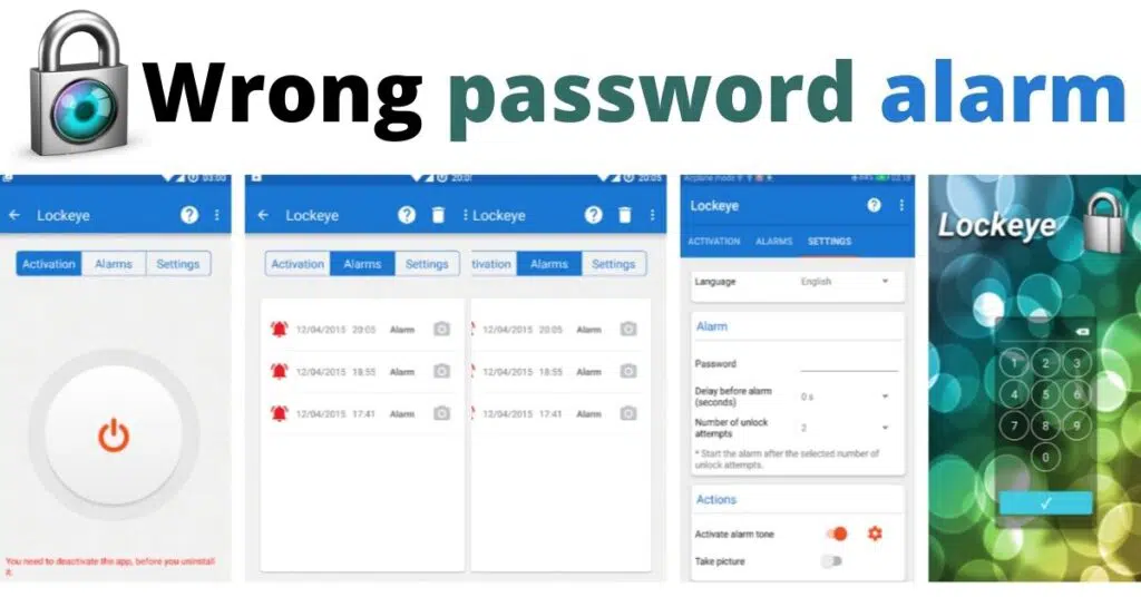 Wrong password alarm