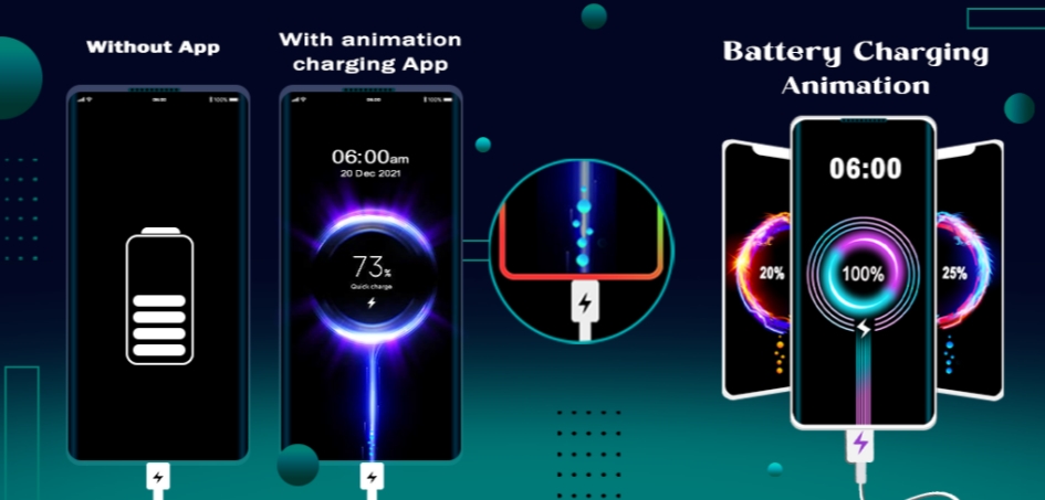 4k Battery Charging Animation Screen