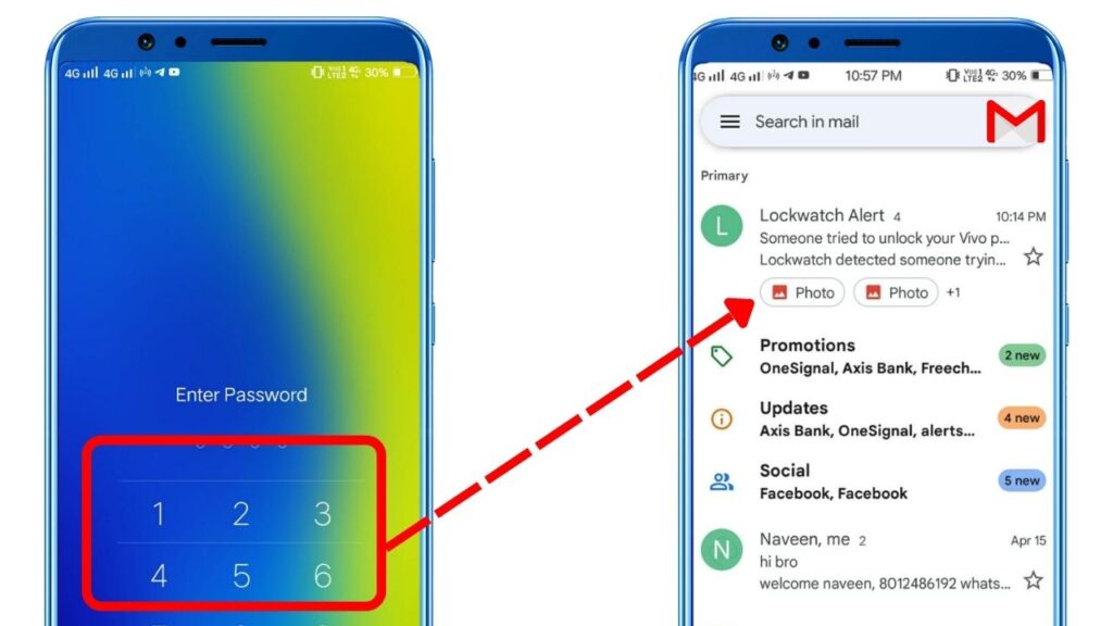 Get Email with Picture for Wrong Password Attempts on Android app