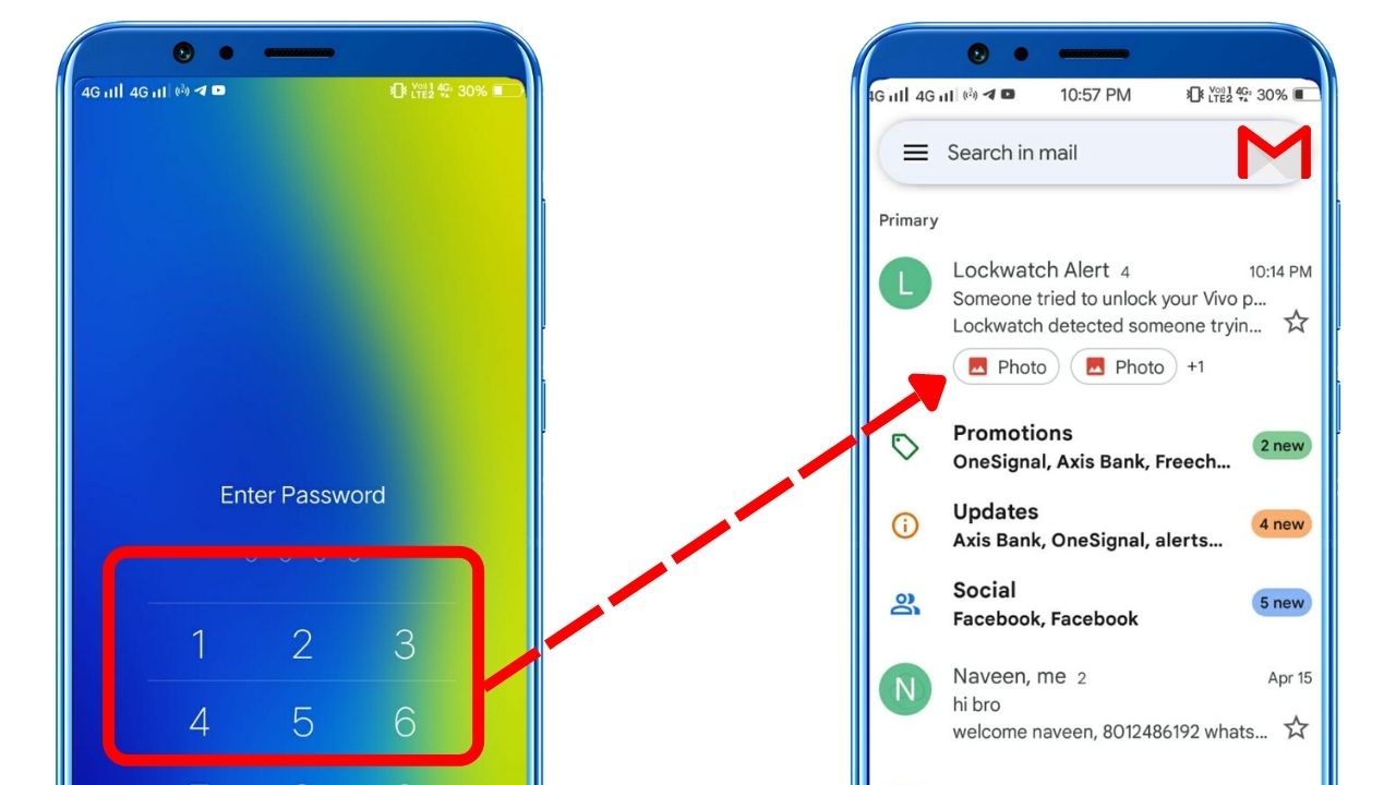 Get Email with Picture for Wrong Password Attempts on Android app