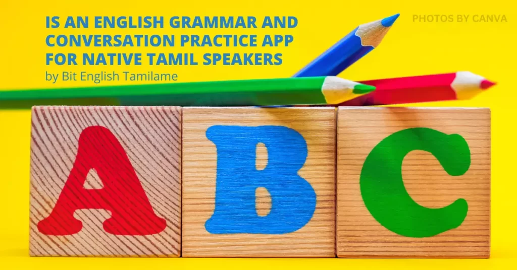Basic English to Tamil You can speak English in 7 days