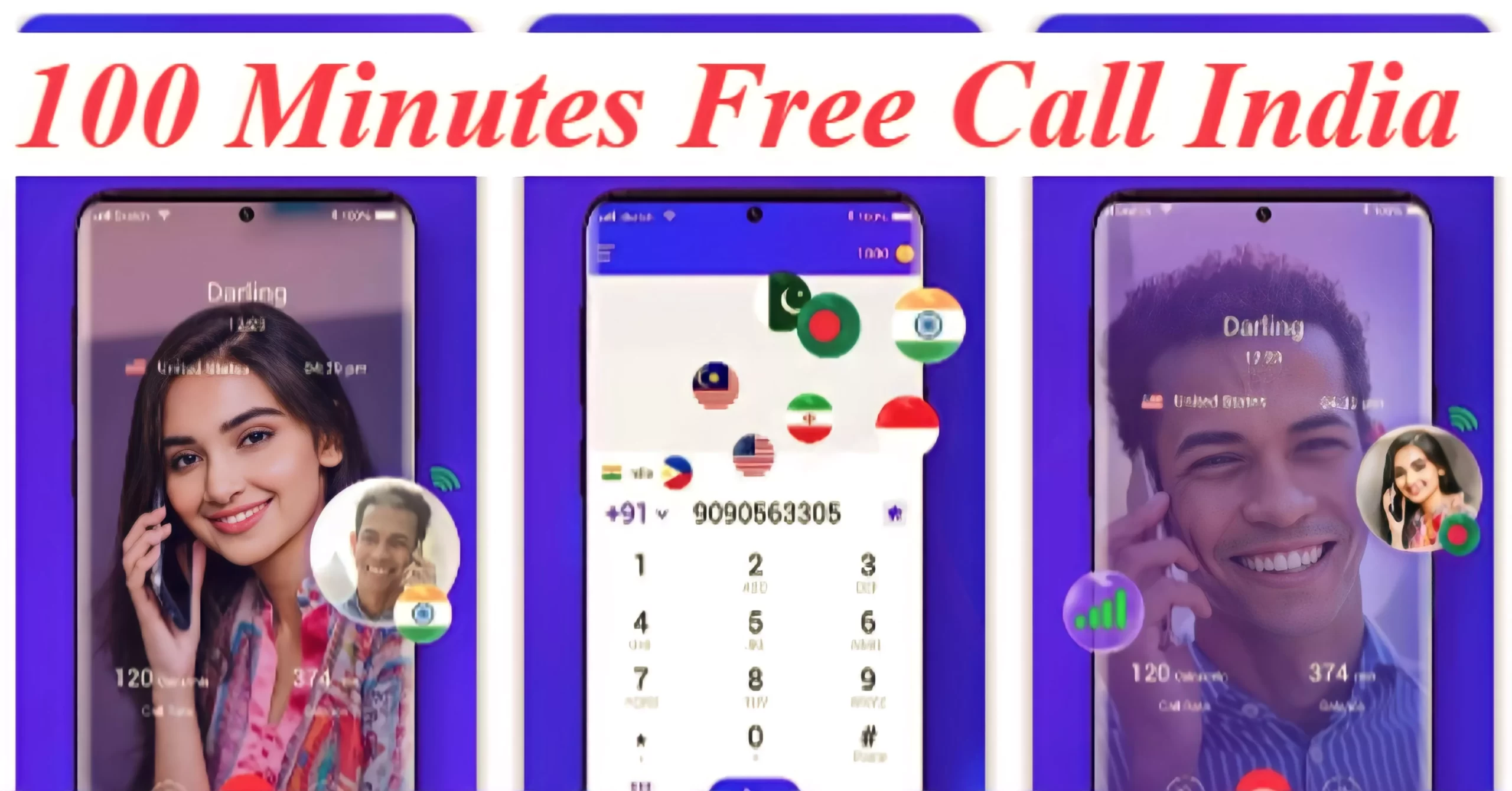 100 minutes free call India