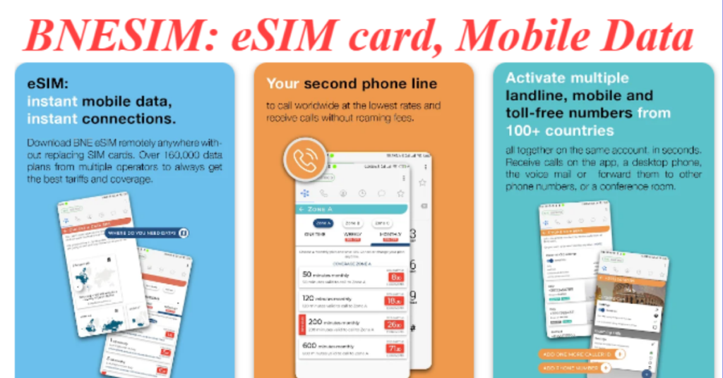 BNESIM eSIM card, Mobile Data