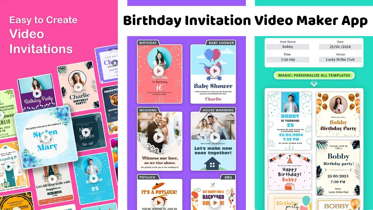 Birthday Invitation Video Maker App