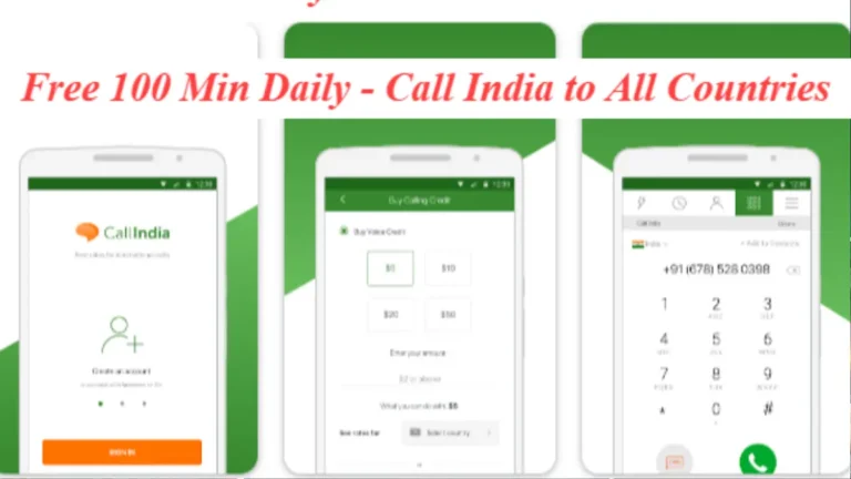 100 minutes free call india app for android