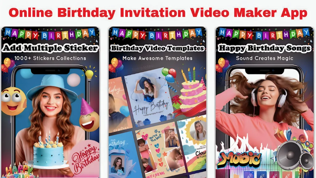 online birthday invitation video maker