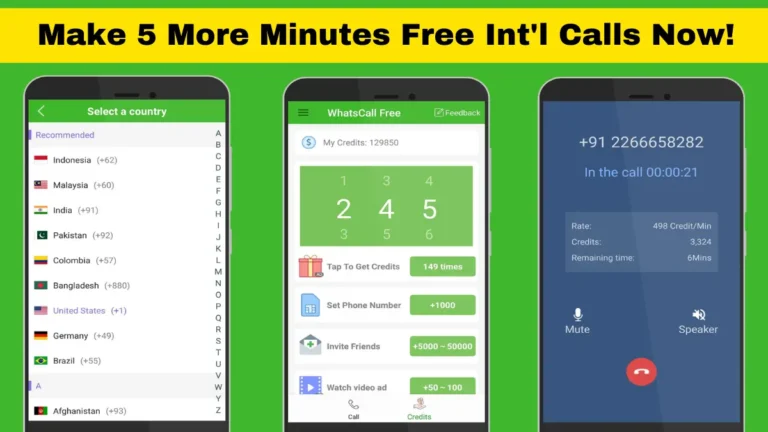 Make 5 More Minutes Free Int'l Calls Now