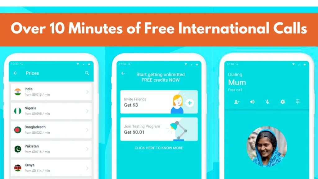 free 10-minute international call app