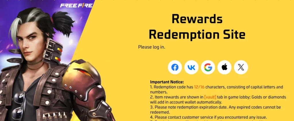 Important Points to Claim Your Garena Free Fire MAX Redeem Codes