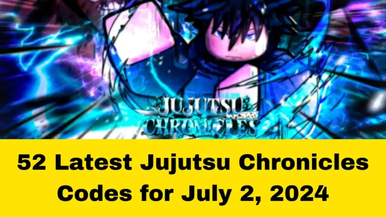 52 Latest Jujutsu Chronicles Codes for July 2, 2024