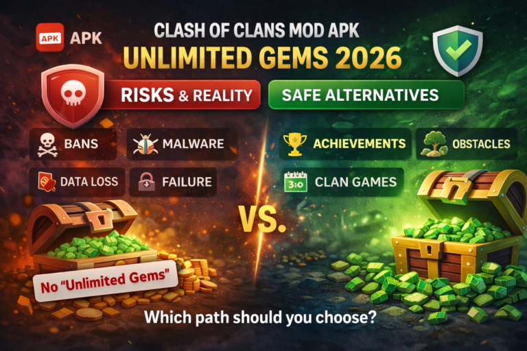 Clash of Clans mod APK unlimited gems 2026 risks and safe alternatives